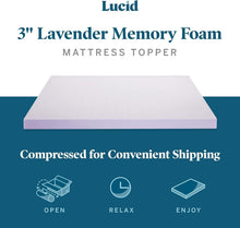 Load image into Gallery viewer, Ventilated King Size Memory Foam Topper with Lavender Infusion for Relaxation