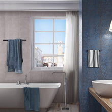 Load image into Gallery viewer, Chic 4-Piece Bathroom Towel Bar Set in Matte Black – Easy Screw-In Installation