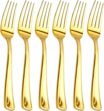 Load image into Gallery viewer, Bulk Gold Plastic Forks - 600 Heavy Duty Forks for Stylish Events &amp; Gatherings
