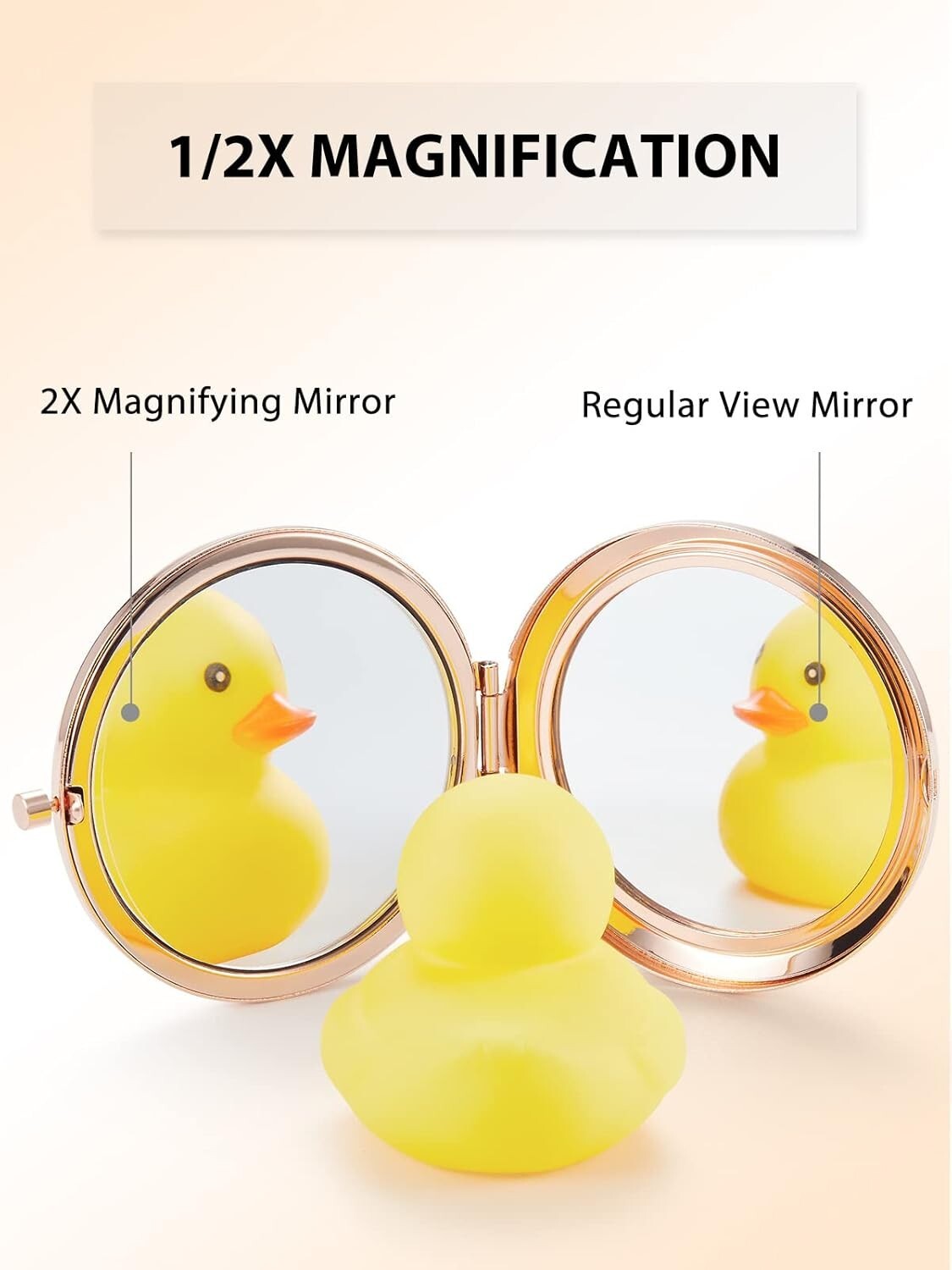 Customizable Rose Gold Mini Mirrors Set - 100 Double-Sided for Weddings & Gifts