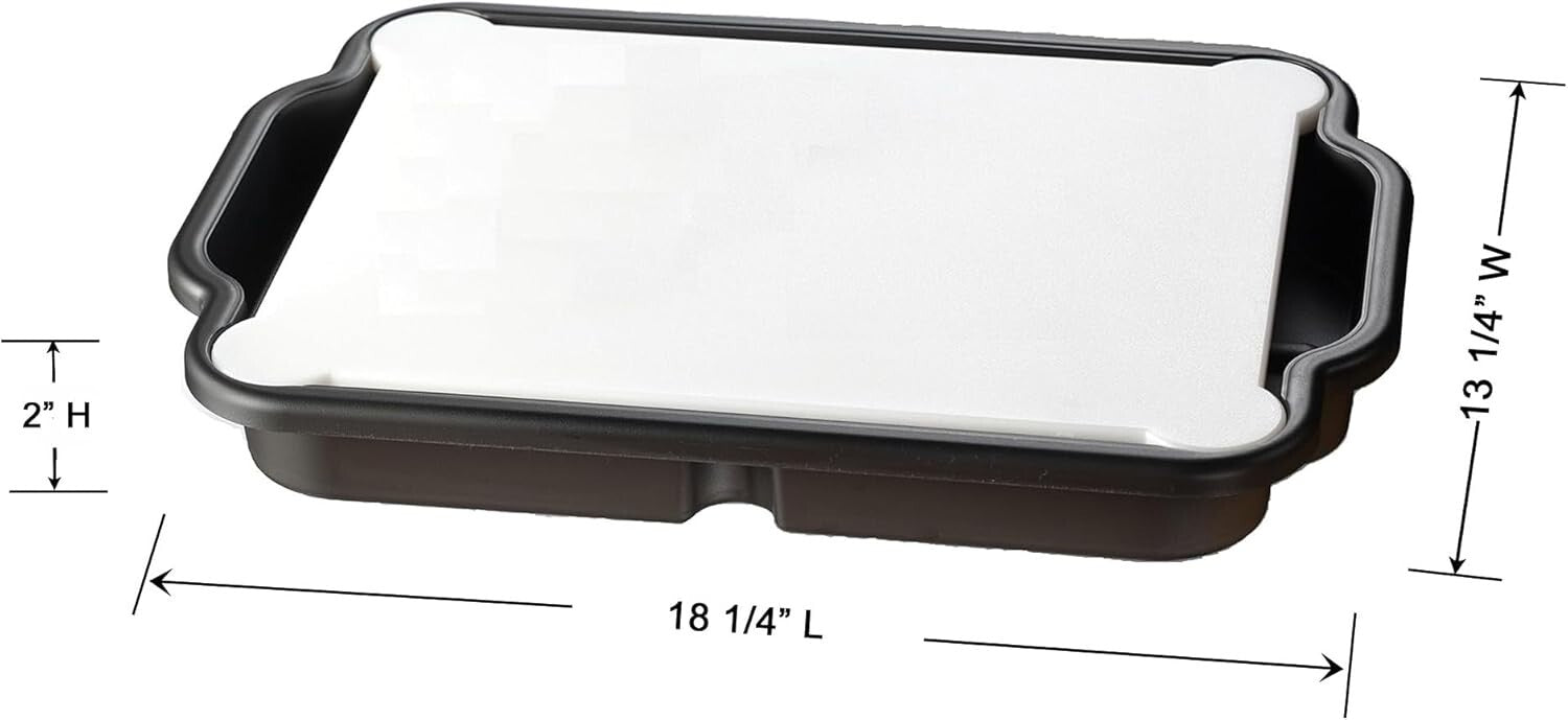 Dishwasher Safe BBQ Prep Cutting Board with Tray - Versatile & Lightweight