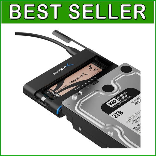 500 MB/s USB 3.2 SSD Converter with Tool-Less Cloning for Backup & Upgrade