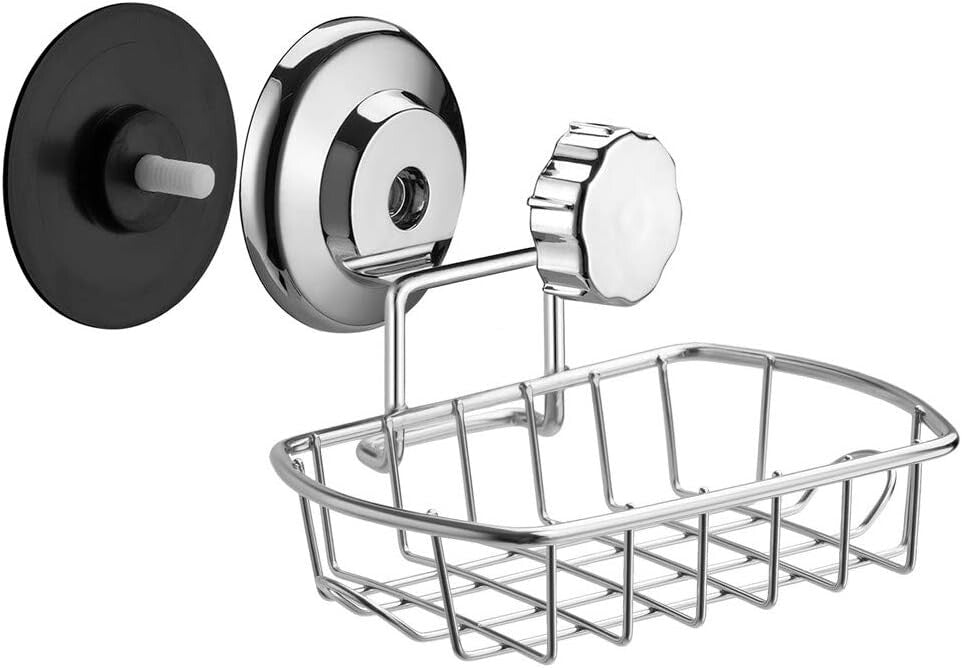 Elegant Waterproof Shower Organizer Pack - 2 Suction Cup Caddies + 2 Soap Dishes