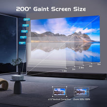 Load image into Gallery viewer, Elegant Home Movie Projector with Crisp 1080P Images &amp; Bluetooth Speakers