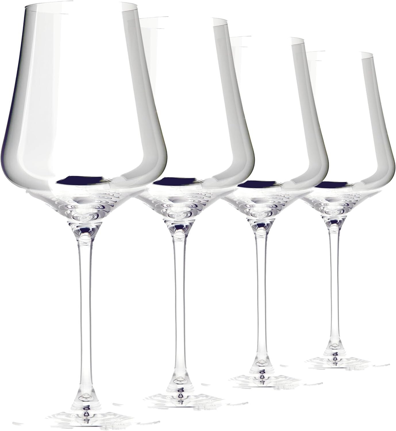 Elegant Wine Glass Set of 4 - Break & Scratch Resistant Crystal Glasses