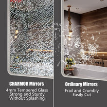 Load image into Gallery viewer, 48x30 Lightweight Silver Framed Mirror - Perfect for Bathrooms &amp; Dress Rooms