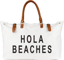 Load image into Gallery viewer, Stylish Waterproof Beach Bag with Vegan Leather Handle - Ideal for Travel &amp; Fun
