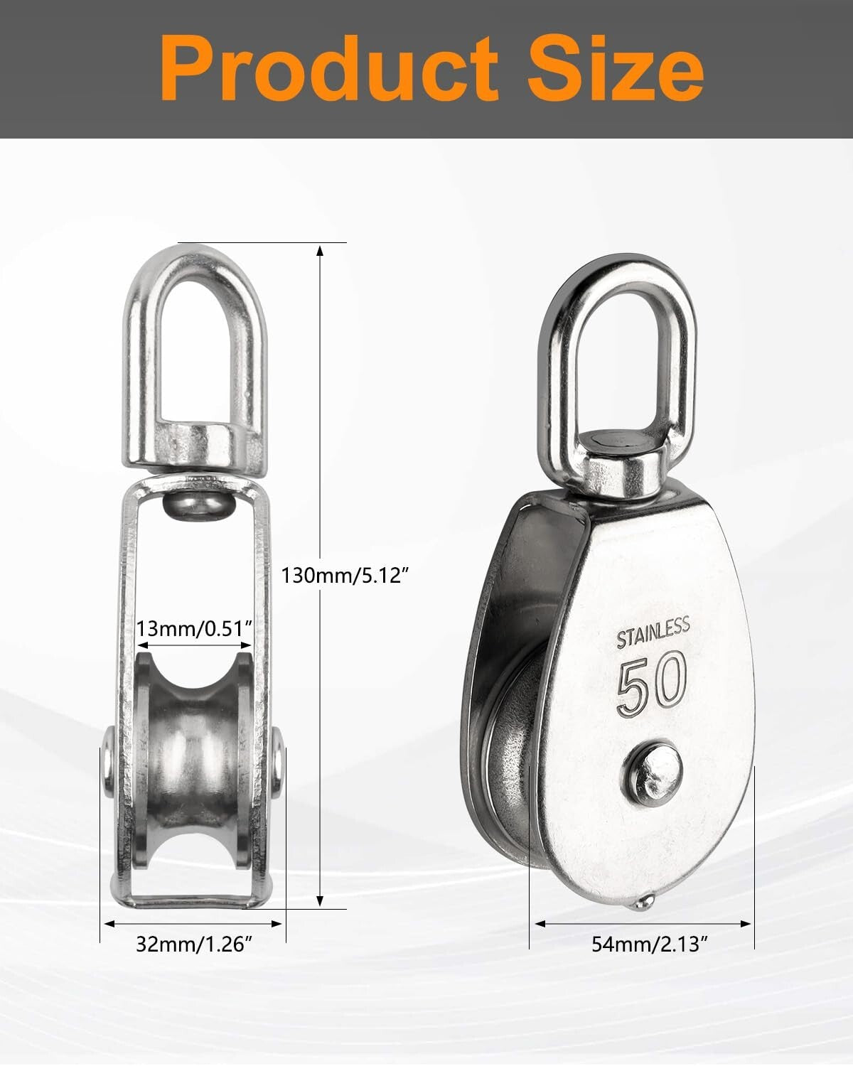 Durable 10 Pcs Heavy-Duty Pulley Block Set, Ideal for Indoor & Outdoor Use