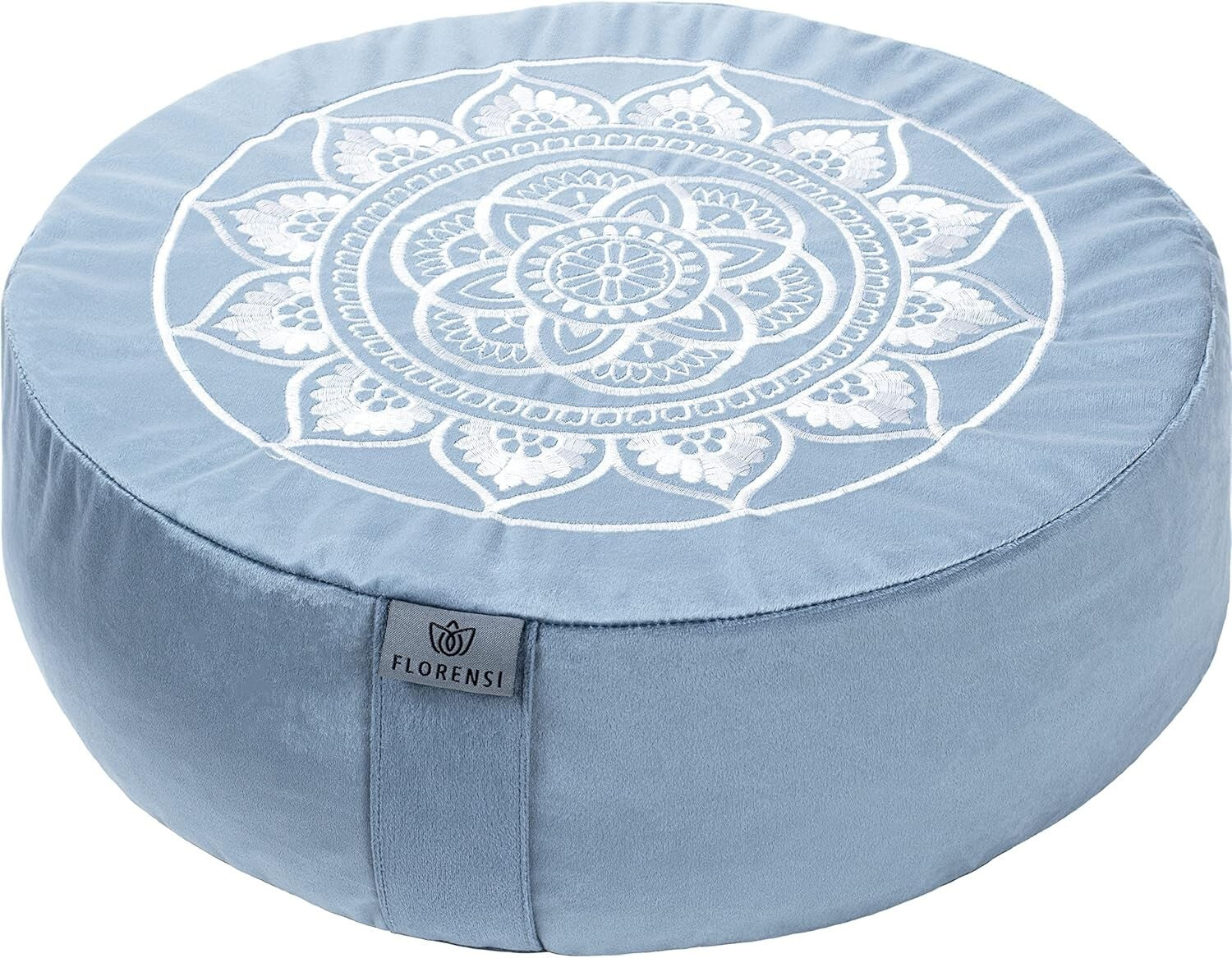 Premium Velvet Yoga Cushion with Posture Support - Beautiful Mandala Design