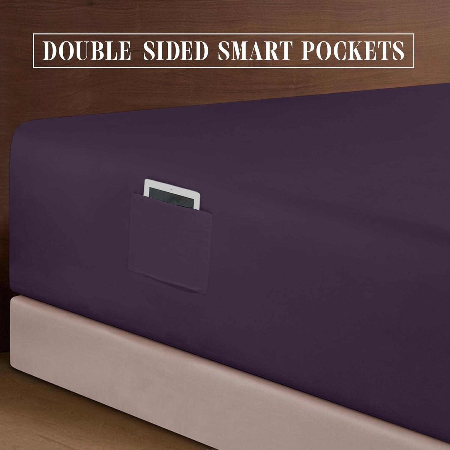 King-Size Luxury Microfiber Sheet Set - Fade Resistant & Wrinkle Free, Eggplant
