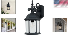 Load image into Gallery viewer, Weatherproof Black Outdoor Lantern with Touch Control | Elegant 6-Sided Design