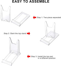 Load image into Gallery viewer, Durable Clear Acrylic Stands - 72 Pack Perfect for Photos, Plates &amp; Artwork