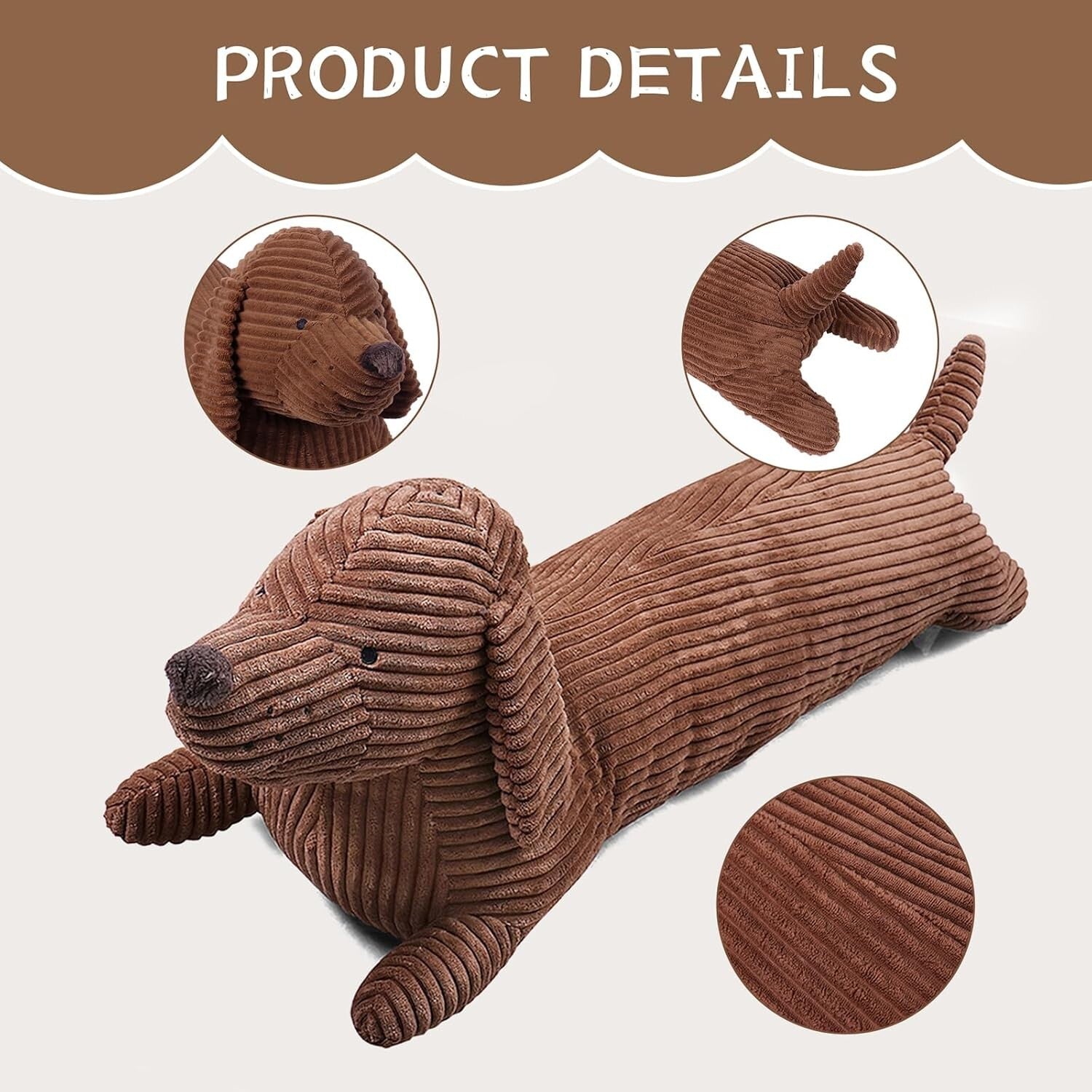 Cute 36-Inch Dachshund Stuffed Animal - Perfect Gift for Kids and Animal Lovers
