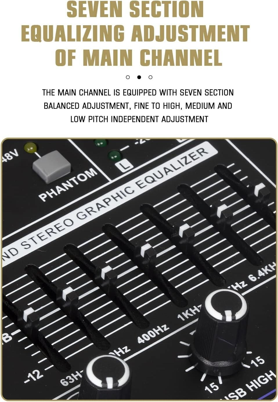 MX-80 8 Channel Professional Audio Mixer with XLR Jack & Bluetooth Connectivity