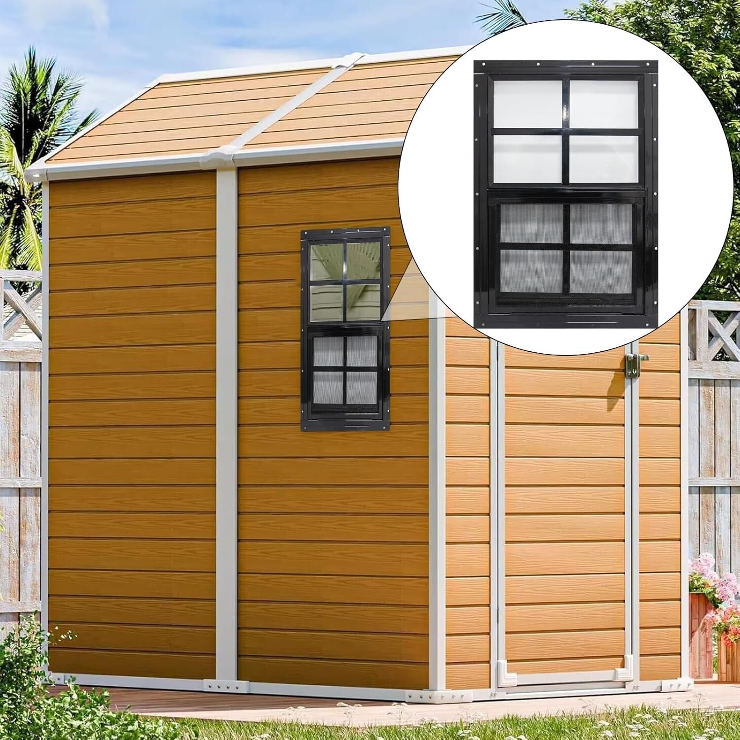 Energy-Efficient 2 Pack Shed Windows - 12x18 with Tempered Glass Protection