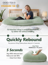 Load image into Gallery viewer, 55-Inch U-Shaped Pregnancy Pillow with Soft Cooling Cover for Maternity Needs