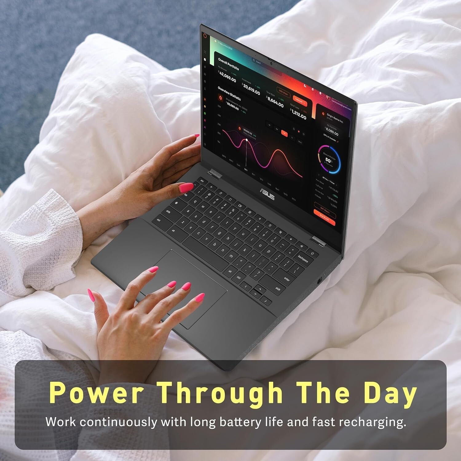 All-in-One Asus CM1402 14" FHD Chromebook - Spill Resistant with Docking Station