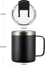 Load image into Gallery viewer, 4 Pack 12oz Stainless Steel Insulated Travel Mugs with Comfortable Handles
