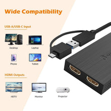 Load image into Gallery viewer, High-Resolution HDMI Splitter for Multi-Monitor Setup - Lightweight and Portable