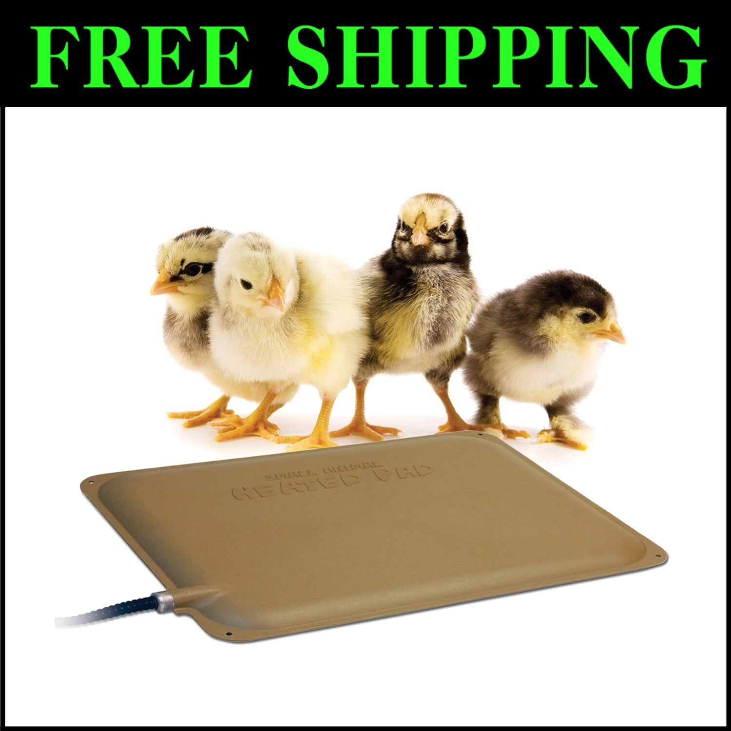 9 X 12in Energy-Efficient Heated Chicken Pad: Safe and Durable Nesting Solution