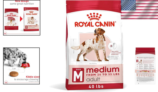 40 lb Medium Adult Dry Dog Food with Antioxidants for Healthy Immune System