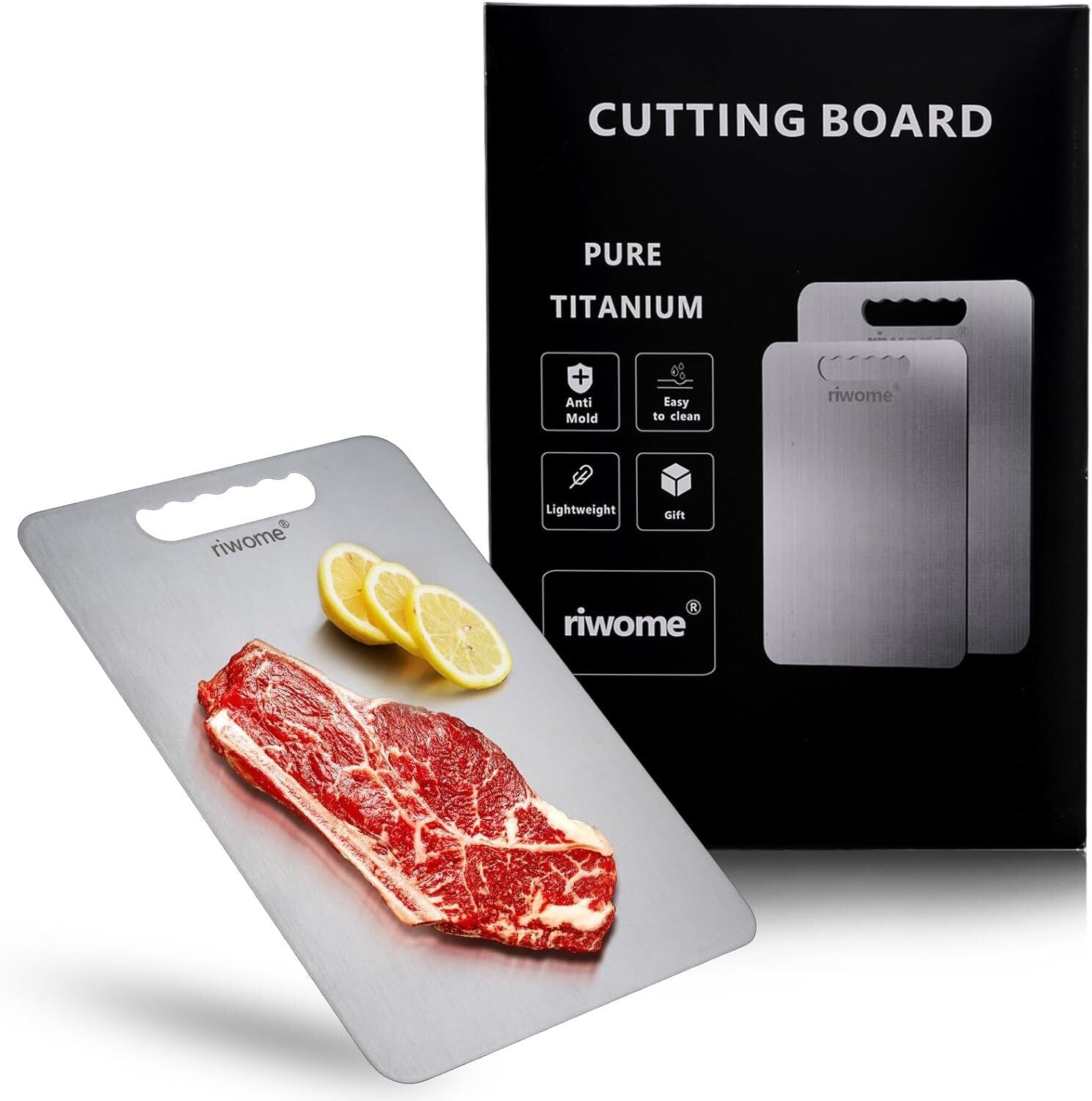Long-Lasting Titanium Cutting Board - 18x12 Inches, Stain Resistant & Easy Clean