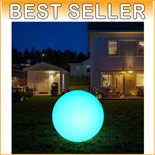 12-Inch RGB Color Changing Solar Globe Light - IP67 Waterproof Outdoor Elegance