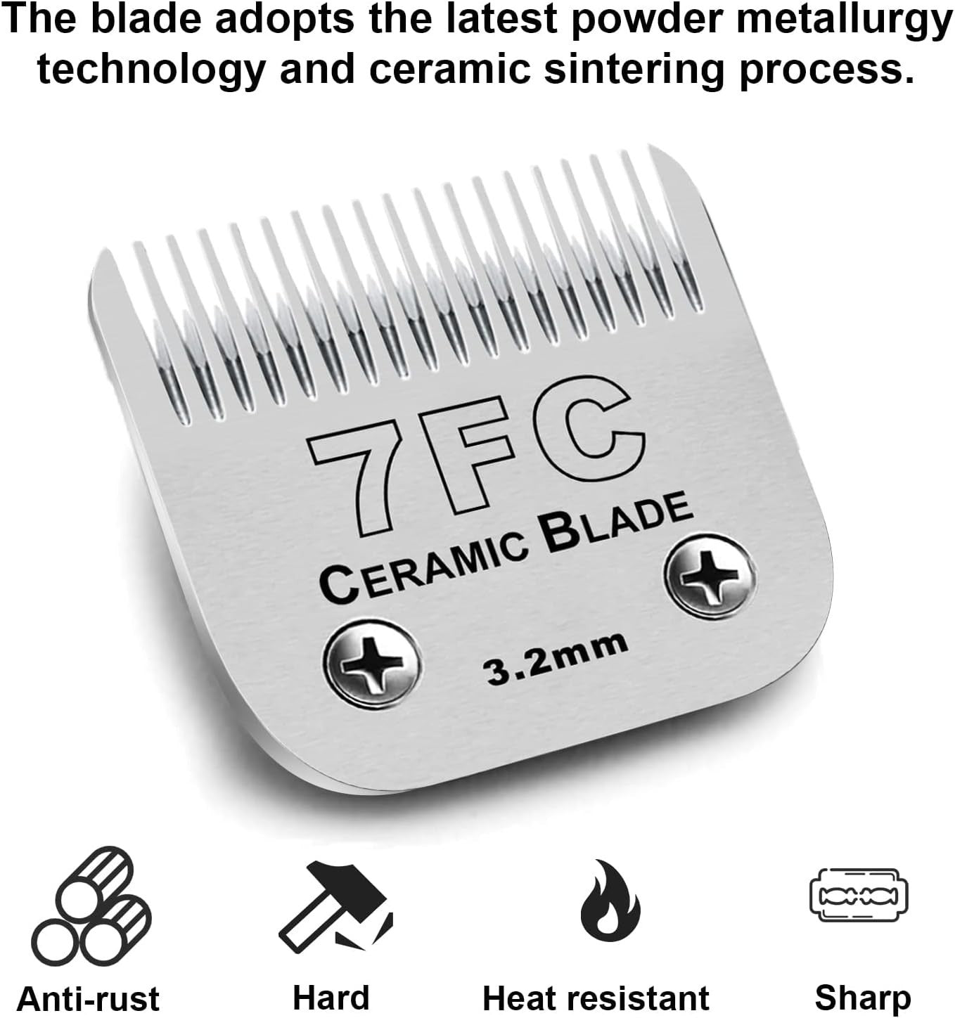 Lightweight 2PC Dog Clipper Blade Set - Sharp & Ambidextrous Design for Groomers