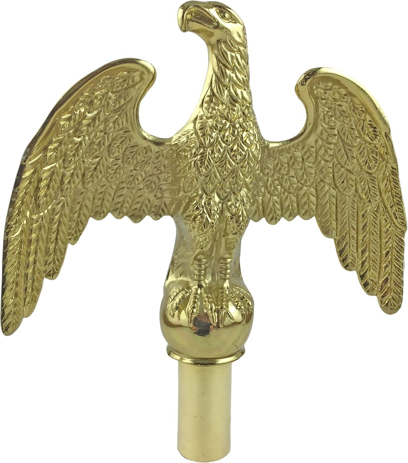 Decorative Gold Flagpole Eagle Topper, 7-Inch Wingspan for 15/16" to 1.25" Poles