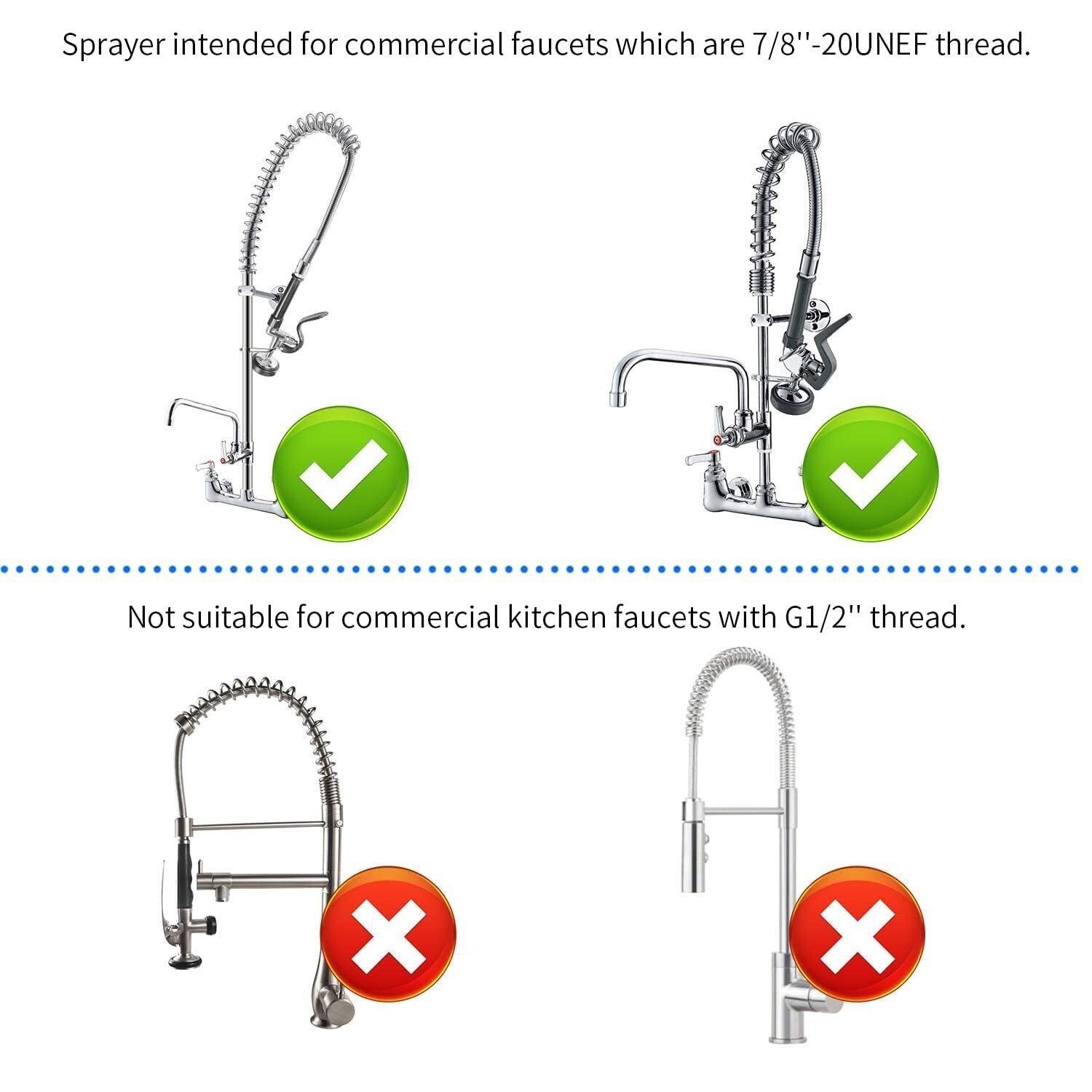 Commercial Kitchen Pre-Rinse Spray Valve with Black Polished Finish - Wall Mount