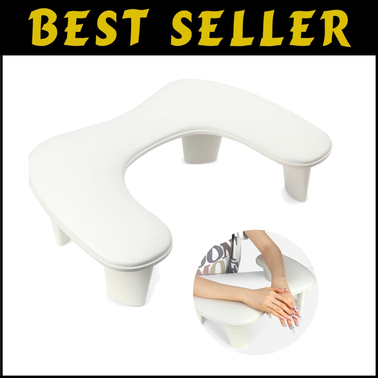 Comfortable Nail Arm Rest with Waterproof Protection - Perfect for Professionals