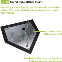 Load image into Gallery viewer, Universal Baseball Home Plate with Metal Anchor and Spikes for All Skill Levels
