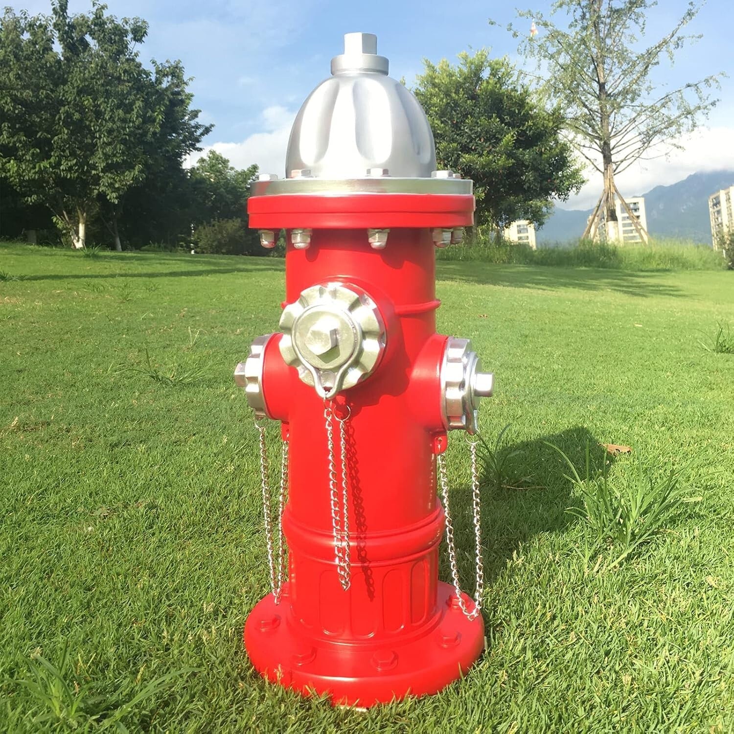 Colorful 17.5" Resin Fire Hydrant Dog Pee Post - Perfect for Potty Training!