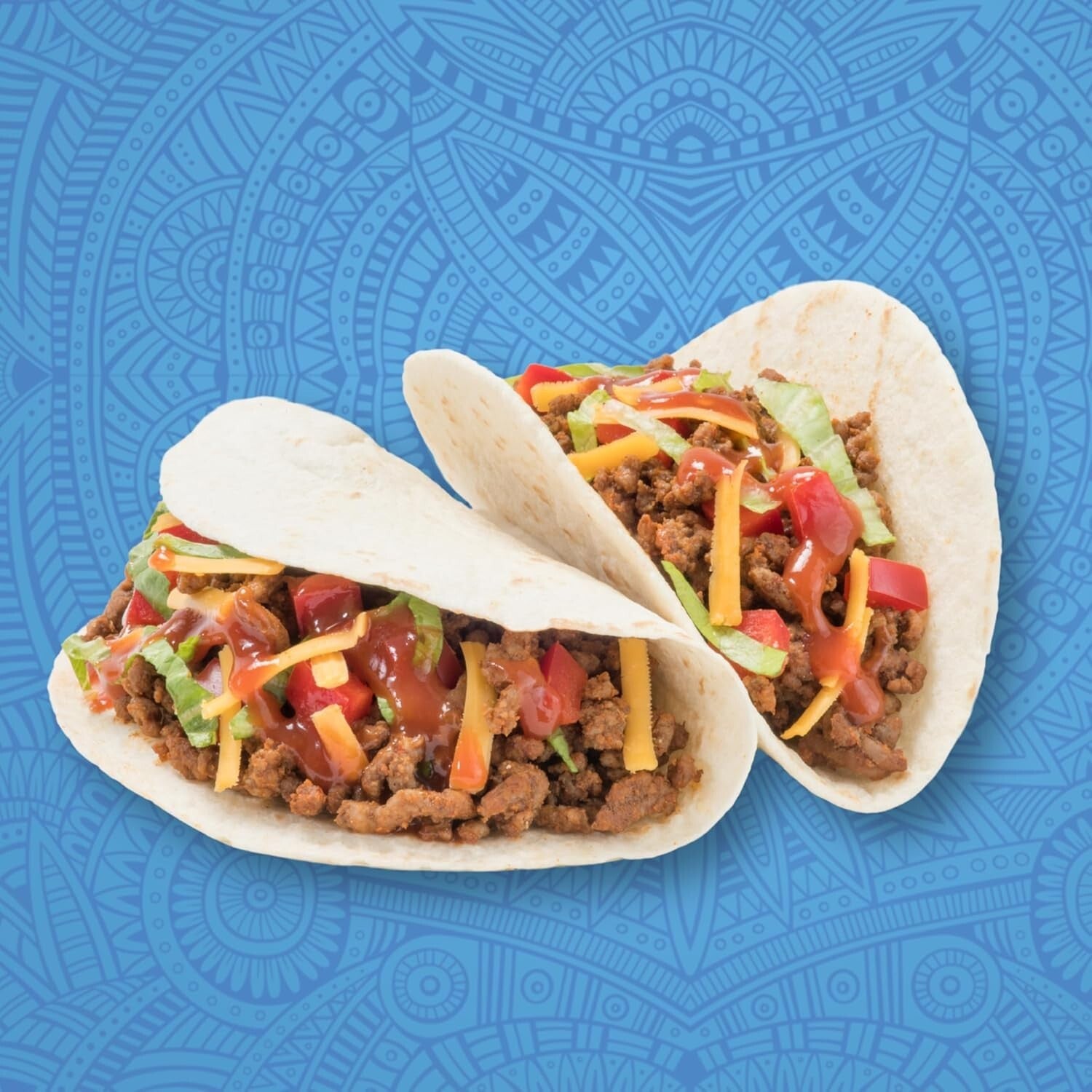 Convenient Taco Dinner Kit: 10 Soft Flour Tortillas & Taco Sauce, 12 Packs
