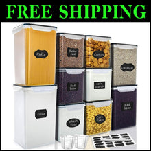 Load image into Gallery viewer, Space-Saving Airtight Food Storage Containers, 10-Pack - Durable &amp; Stylish