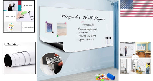 Versatile Magnetic Dry Erase Whiteboard Sticker 60 x 36 inches for All Spaces
