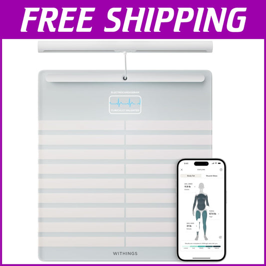 Digital Glass Scale with Muscle Mass Tracker & Heart Rate Monitoring Features