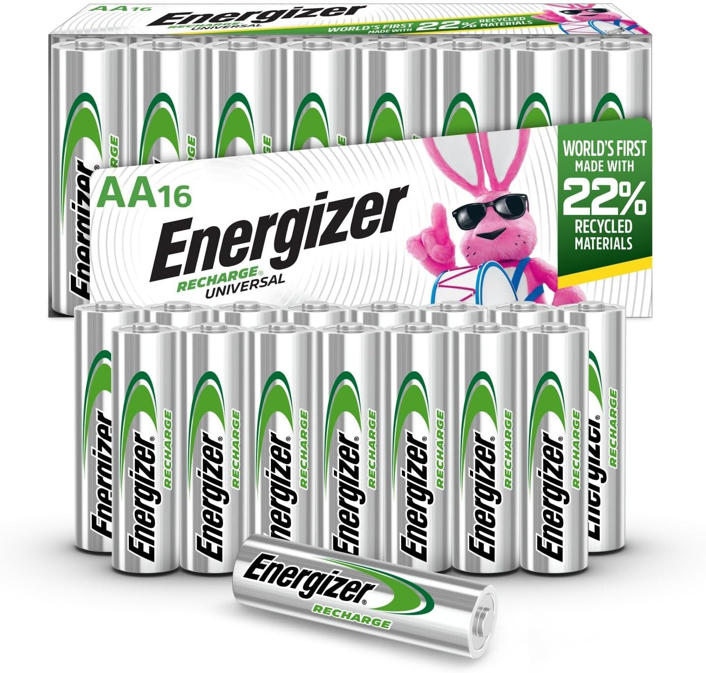 16 Count Rechargeable AA Batteries with Leak-Proof Design & 5-Year Lifespan