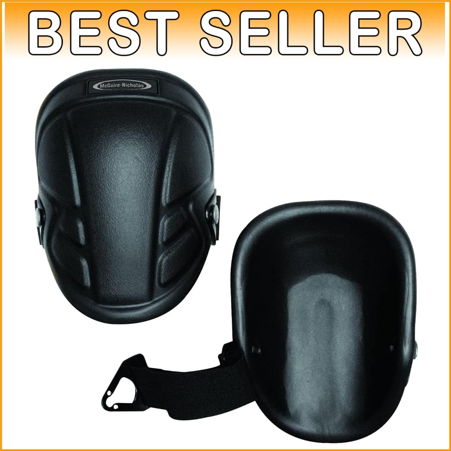Durable Black Knee Pads with High-Density Foam - Ideal for Flooring & Painting