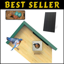 Load image into Gallery viewer, Educational Solar Birdhouse with Auto-Recording Camera for Kids &amp; Nature Lovers