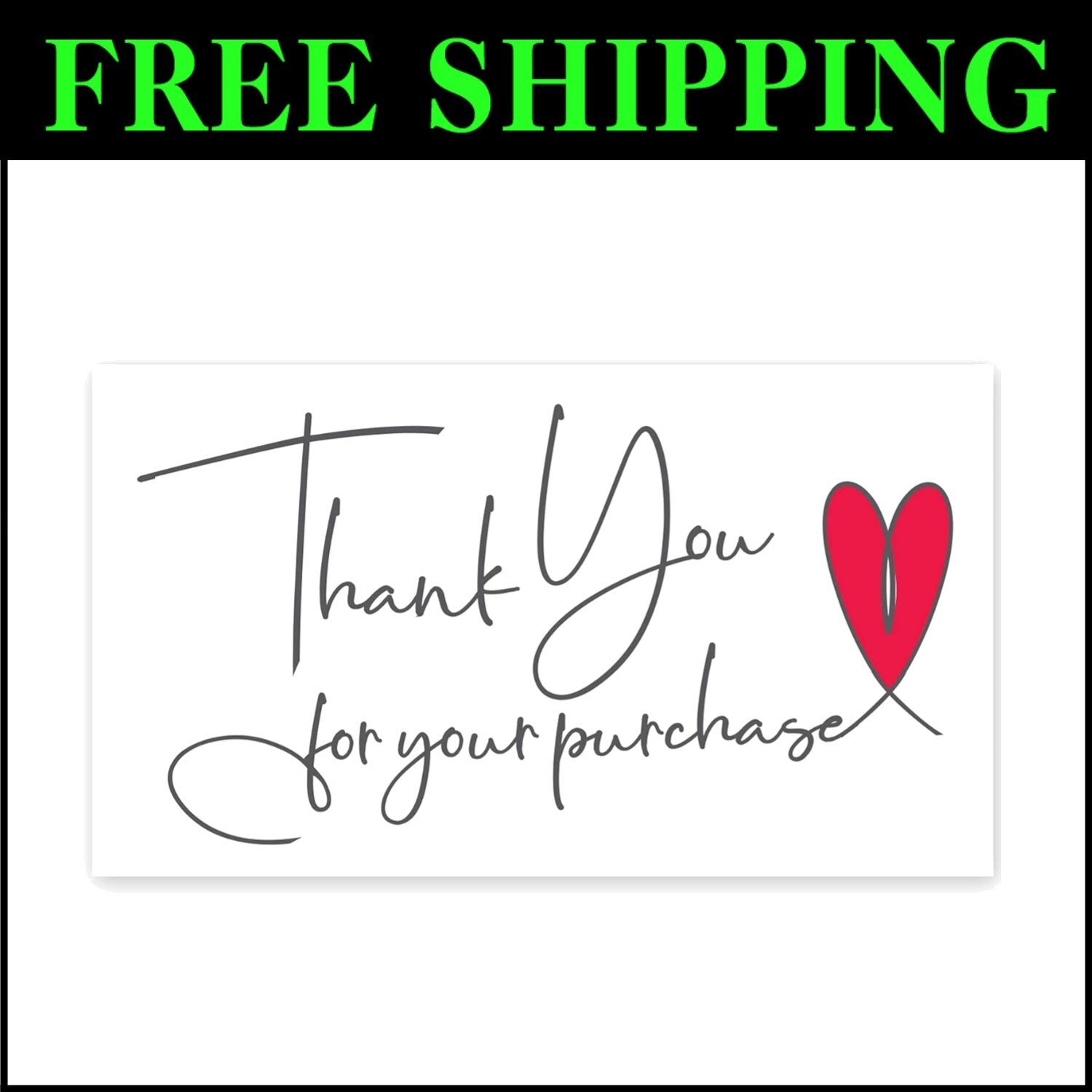 Bulk 1200 Thank You Purchase Cards | Premium Matte Finish | Small Biz Essential