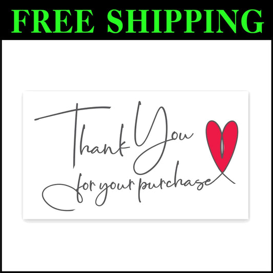 Bulk 1200 Thank You Purchase Cards | Premium Matte Finish | Small Biz Essential