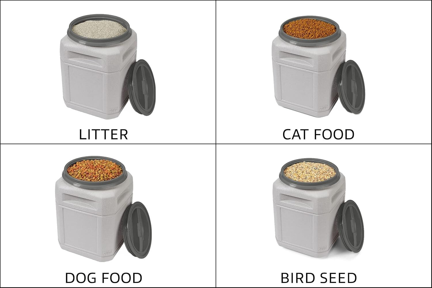 Versatile Airtight Pet Food Storage Container - 10 Gal Capacity with Scoop