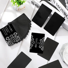 Load image into Gallery viewer, 100-Pack Customizable Metal Business Cards - Durable Aluminum 3.4 x 2.1 inch