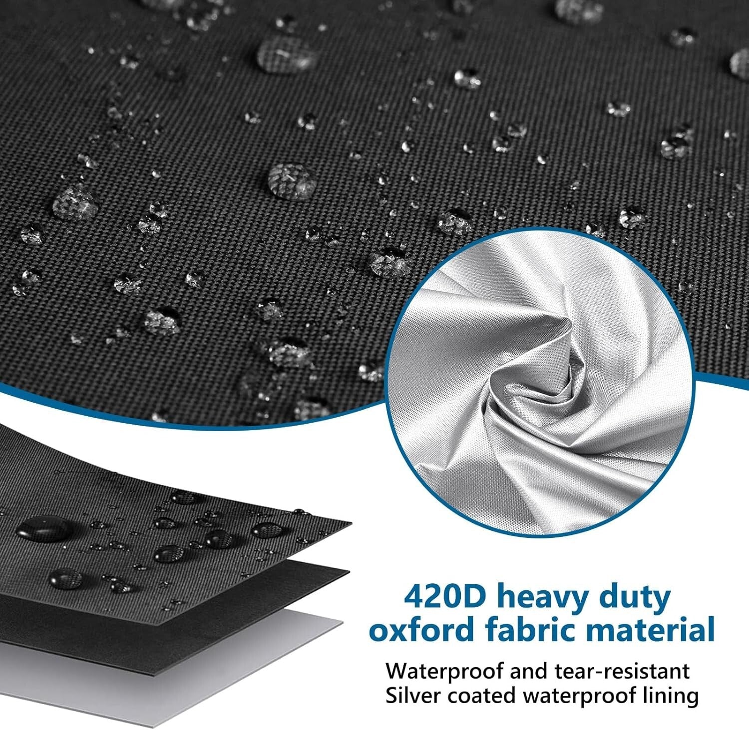 2 Pack Waterproof Washer Dryer Cover with Zipper & Access Window - 27x26x43