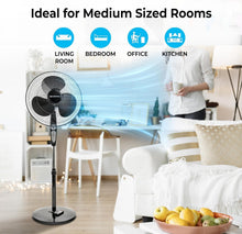 Load image into Gallery viewer, Remote-Controlled 18" Pedestal Fan with Timer, Adjustable Tilt, Whisper-Quiet