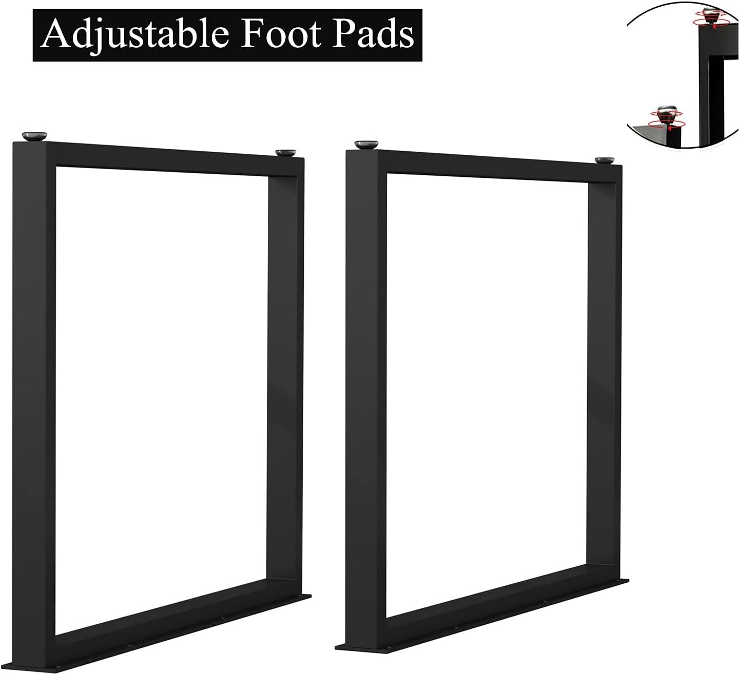 Versatile Heavy-Duty Metal Legs, 28-Inch - Perfect for Dining and Office Tables