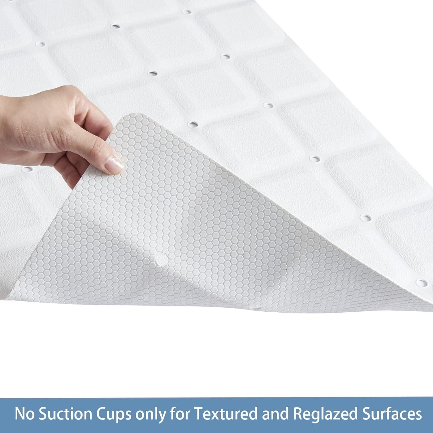 Foldable Non-Slip Bathtub Mat - 35.8x17.7 for Textured and Refinished Tubs