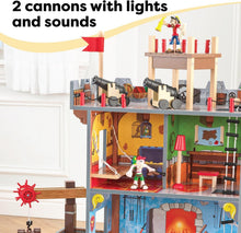 Load image into Gallery viewer, Pirate's Cove Adventure Set: Wooden Ship with Sounds, Lights, and 17 Accessories