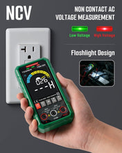 Load image into Gallery viewer, Green Smart Multimeter with Live Wire Detection &amp; Temperature Measurement